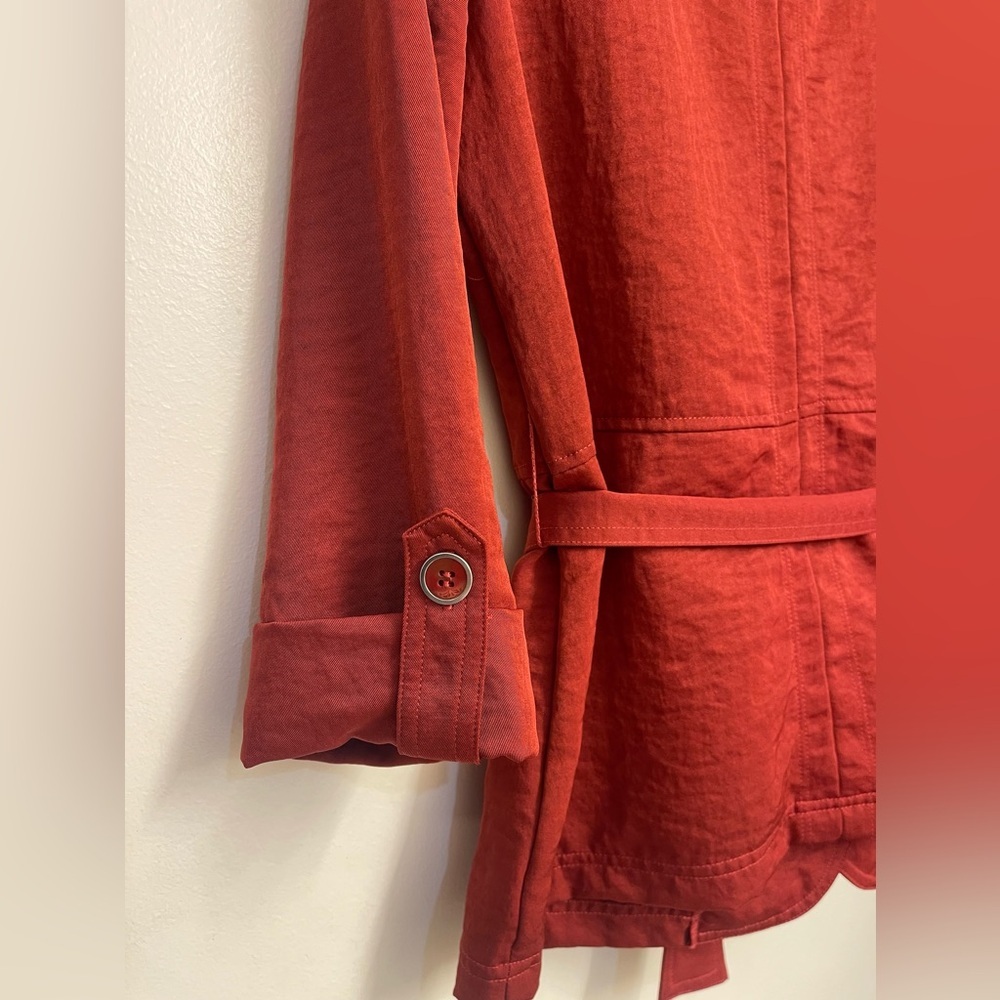 Dressbarn Rust Lightweight Utility Jacket - Picture 4 of 6